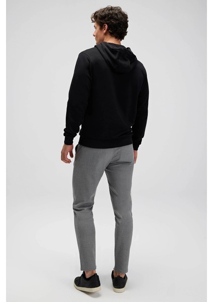 Pamuklu Regular Fit Kapüşonlu Fermuarlı Sweat Erkek Sweat EM555 indirimleri