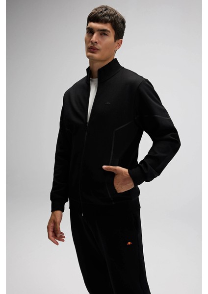 Logolu Pamuklu Regular Fit Dik Yaka Fermuarlı Sweat Erkek Sweat EM545 modelleri