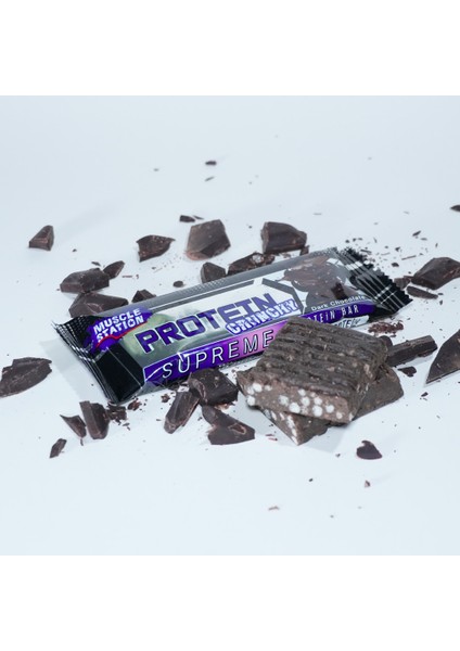 Musclestation Supreme Crunch Protein Bar Karma Paket (12 x 40 Gr, Sütlü Çikolata, Bitter Çikolata, Beyaz Çikolata) fiyatları