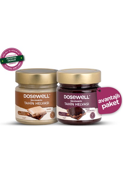 Sade & Mor Aronyalı Sürülebilir Tahin Helvas 250 gr / 2'li Paket