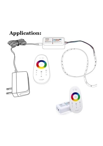 Dokunmatik Uzaktan Kumanda LED Rgb Kontrol Cihazı Dc 12-24V 6A 3 Kanallı Karartma Dinamik Modu 2.4g Rf