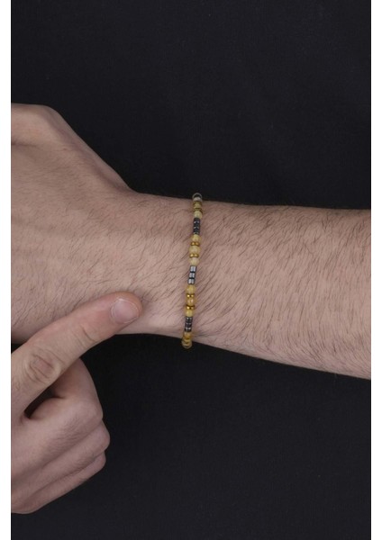 Hematit Taşı Geçişli Jade Taşı Doğal Taş Bileklik modelleri