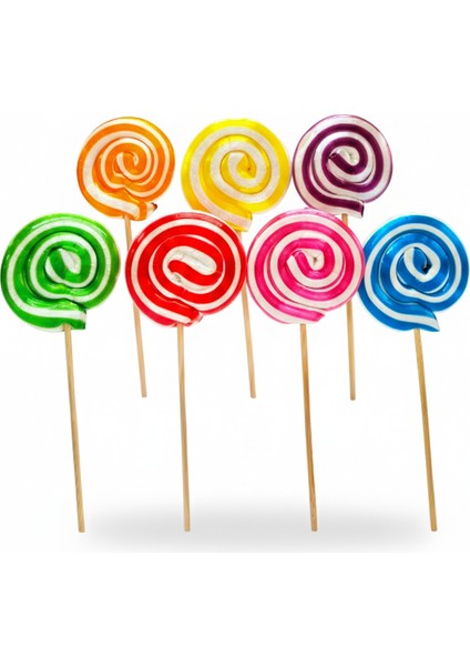 Küçük Boy Sosyete Şeker 10 Adet Renk Karnavalı 13 gr Lolipop Çocuk Doğum Günü