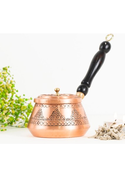 Kulplu Köşeli Bakır Demet & Reçine Tütsülük