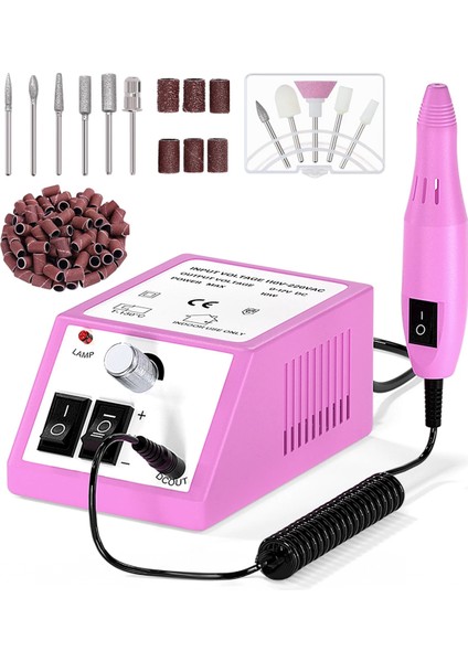 2025 Model Elektrikli Tırnak Freze Cihazı, 6 Başlık, Manikür ve Pedikür Uygun