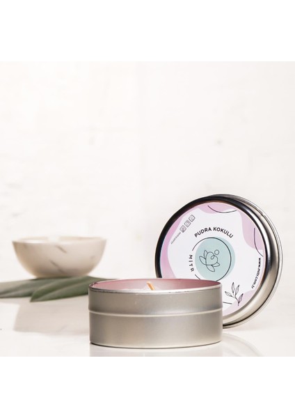 Pudra Aromalı Metal Mum