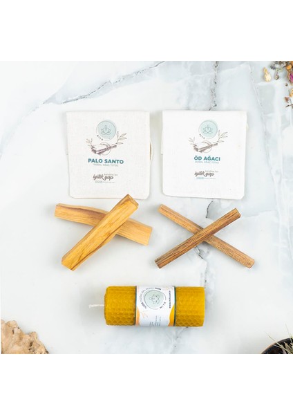 Shuddi Balmumu Mum & Ağaç Tütsü Seti modelleri