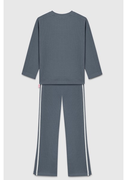 Regular Fit Lastikli Bel Bol Paça Tayt Kız Çocuk Tayt BNTG23310