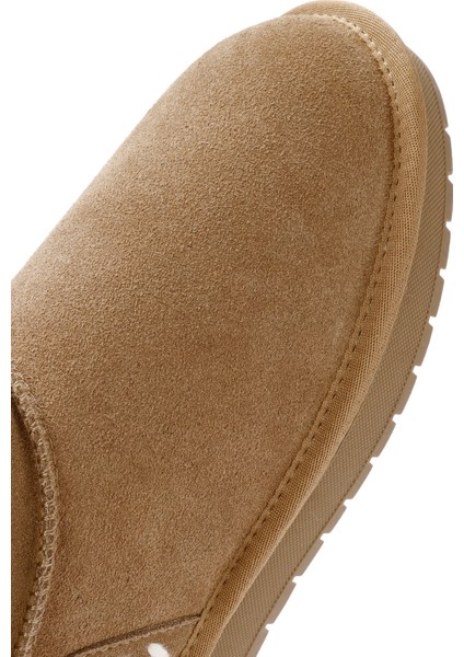 Kadın Camel Kürk Detaylı Süet Deri Teddy Bot 25WFD478010