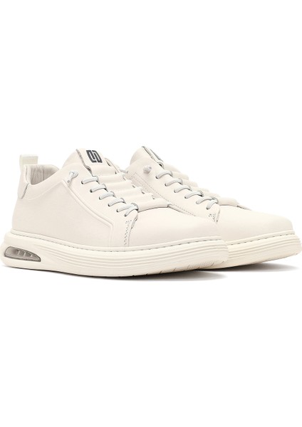 Erkek Beyaz Bağcıklı Deri Sneaker 25WFD696818 modelleri