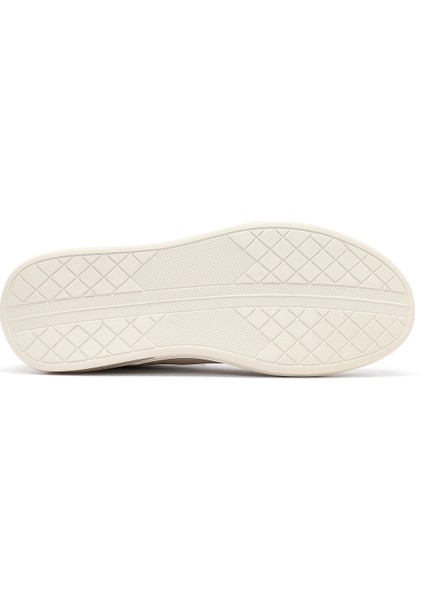 Erkek Beyaz Bağcıklı Deri Sneaker 25WFD696818 fırsatları