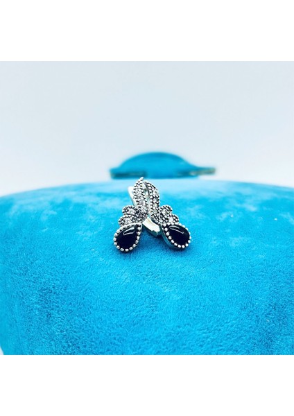 Damla Model Zirkon ve Oltu Taşı Işçilikli 925 Ayar Gümüş fırsatları