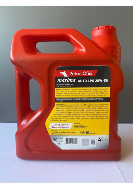 20W-50 Lpg Uyumlu Lpg'li Araçlara Özel Motor Yağı (01/2025 Üretim) modelleri