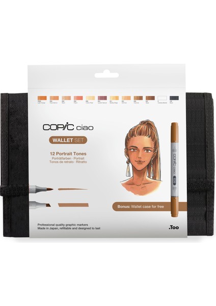 Ciao Marker 12 Li Cüzdan Seti Portrait Tones
