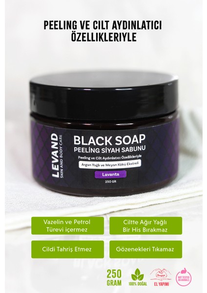 Fas Siyah Sabunu Lavanta Jel Peeling Sabunu 250 gr indirimleri