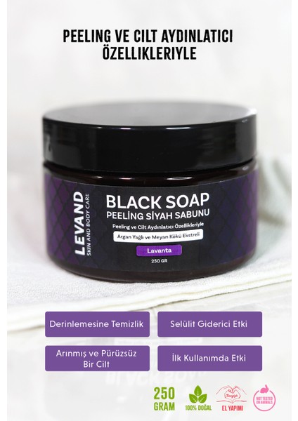 Fas Siyah Sabunu Lavanta Jel Peeling Sabunu 250 gr