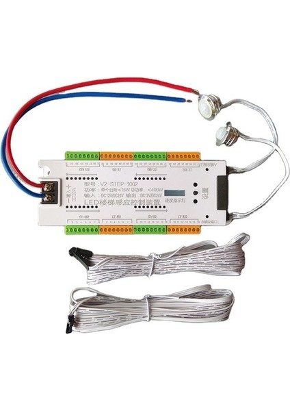 Akıllı Merdiven Aydınlatması Lamba Pır Hareket Sensör STEP-1002 Basamak Adım Kontrol 12V-24V Kontrol Sistemi Smd Cob Tek Renkli LED Şerit Cihaz