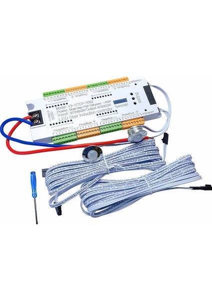 Akıllı Merdiven Aydınlatması Lamba Pır Hareket Sensör STEP-1002 Basamak Adım Kontrol 12V-24V Kontrol Sistemi Smd Cob Tek Renkli LED Şerit Cihaz
