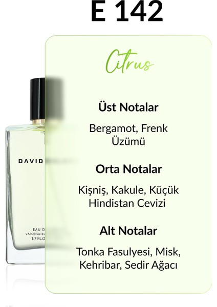 E142 Tense 50 ml Erkek Parfüm | Citrus fiyatları