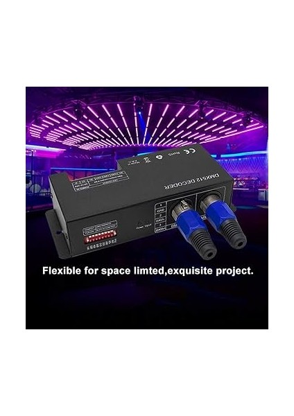 DMX-512 Dekoder Dijital Ekran Dimmer Sürücü Rgbw 4 Kanal LED Kontrol Cihazı Şerit Band DC12V-24V 348W
