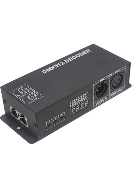 DMX-512 Dekoder Dijital Ekran Dimmer Sürücü Rgbw 4 Kanal LED Kontrol Cihazı Şerit Band DC12V-24V 348W