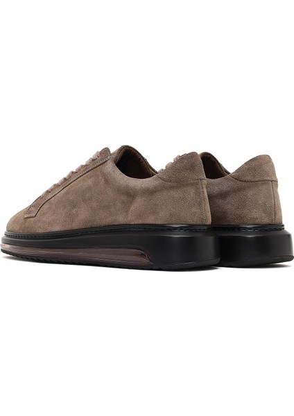 Erkek Vizon Bağcıklı Kalın Tabanlı Süet Deri Sneaker 25WFD631010 indirimleri