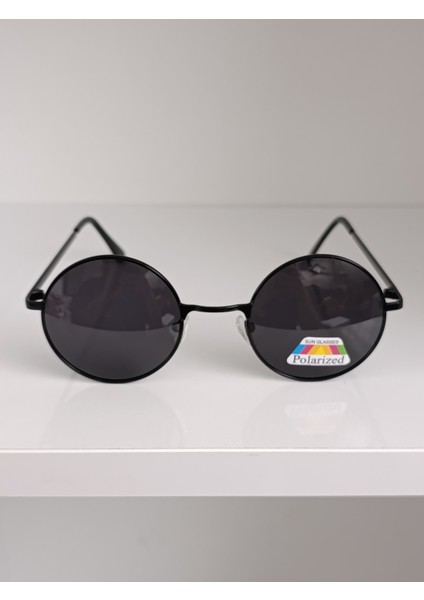 Polarize Yuvarlak lennon siyah Güneş Gözlüğü Unisex modelleri