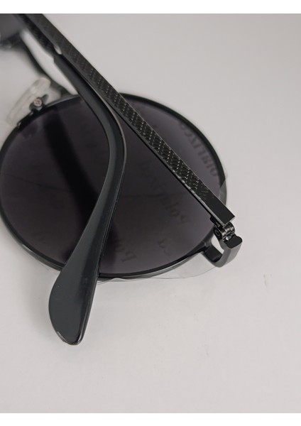 Polarize Yuvarlak lennon siyah Güneş Gözlüğü Unisex