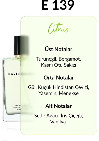 E139 Karper 50 ml Erkek Parfüm | Citrus fiyatları