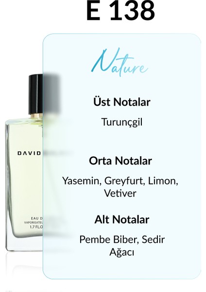 E138 Blue Div 50 ml Erkek Parfüm | Nature fiyatları