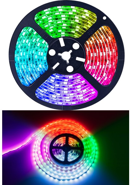 5 mt Kumandalı Işıldak Rgb Şerit LED Lamba Iç ve Dış Mekan Silikon Yapışkanlı Aydınlatma fiyatları