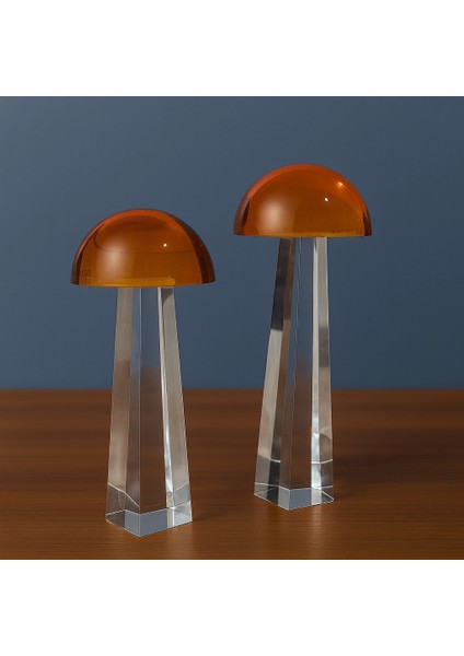 Kristal Mantar Ikili Dekoratif Obje 20X9 fırsatları