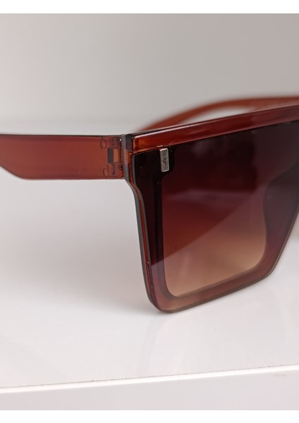 Kare Güneş Gözlüğü Kahverengi UV400 Unisex indirimleri