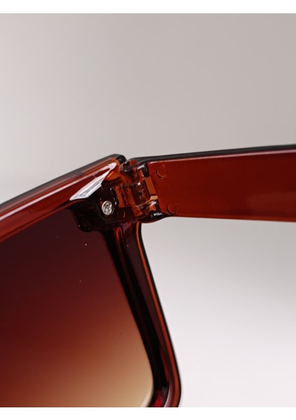 Kare Güneş Gözlüğü Kahverengi UV400 Unisex