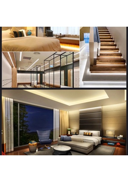 LED Koşu Işıkları Şerit Cob 3000K Wifi App Kontrolü 12-24V Takip Işığı Su Koçanı Oda Dekoratif Aydınlatma Anahtarı Dokunmatik Tuş