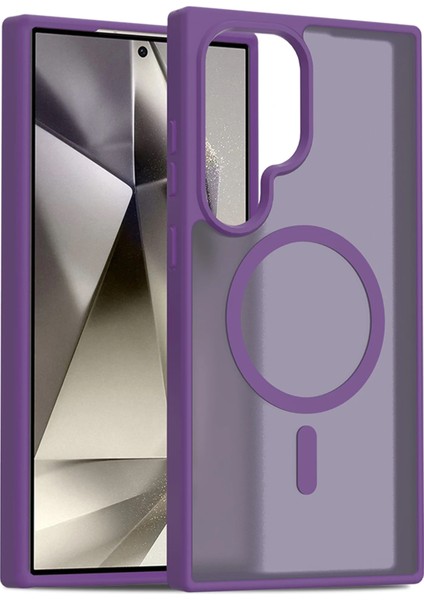 Allzey Joko Samsung Galaxy S24 Ultra Jota Magsafe Kapak - Derin Mor