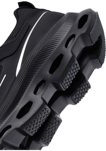 Erkek Siyah Bağcıklı Kalın Tabanlı Kumaş Sneaker 25WFD69416F