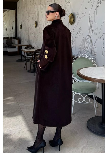 Kadın Gold Düğme Detaylı Iç Astarlı Sakallı Kaban P-00018443 indirimleri