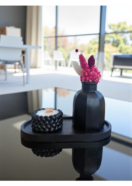 Dekoratif Vazo ( Çiçek Hediyemizdir), Mum ve Tabak 3’lü Set, Modern Masa Üstü Dekor fiyatları