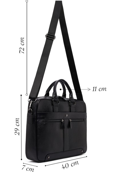 Erkek Siyah Deri Laptop Çantası 25WBD3532FT fiyatları