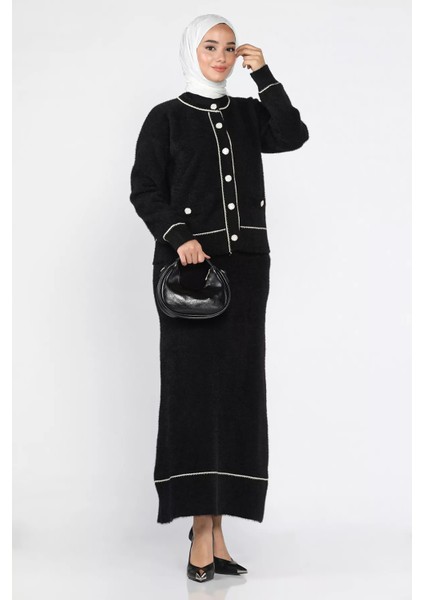 Kadın Triko Etek Hırka Tesettür Ikili Takım (S,m,l,xl Uyumludur) P-00018557