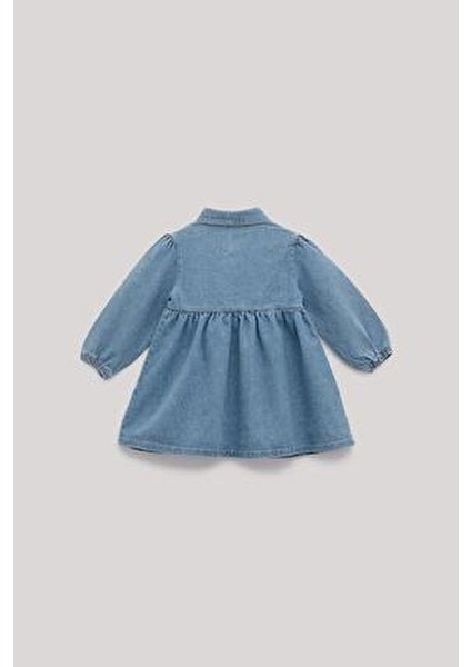 Kız Bebek Denim Elbise Kloş Tasarım Günlük Kullanım İçin Gri Renkli fiyatları