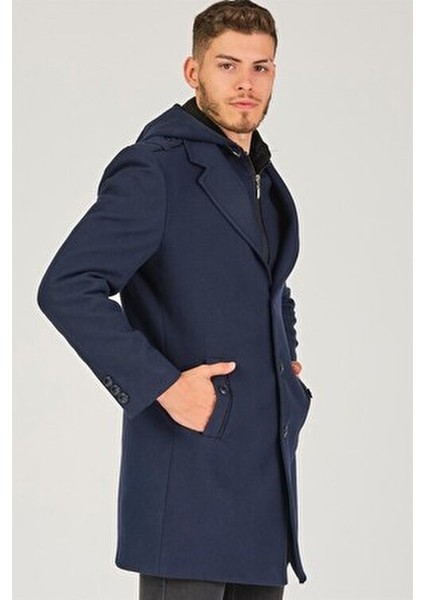 PLT8406 Erkek Palto-Lacivert