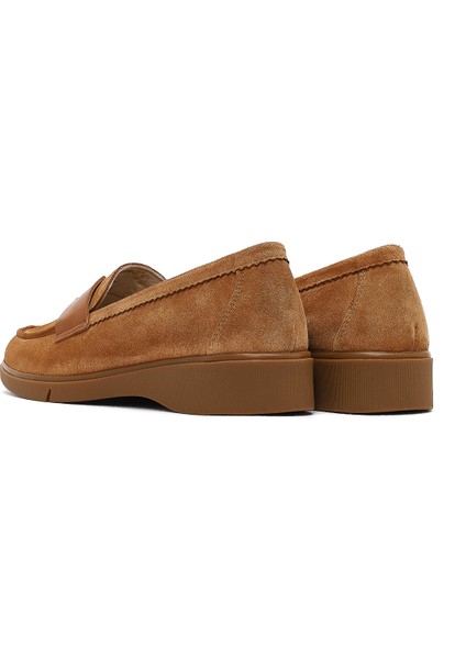 Kadın Taba Süet Deri Comfort Loafer 25AFD154210 indirimleri