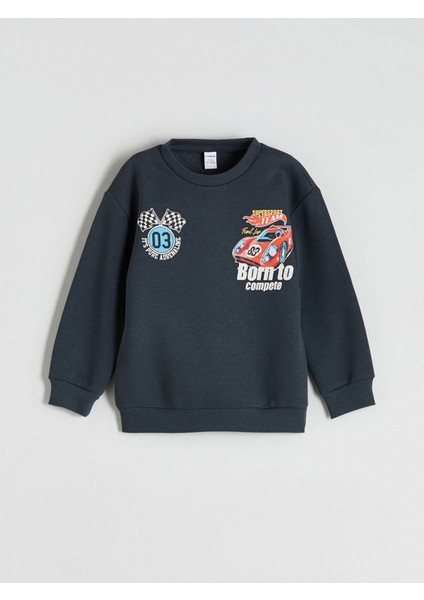 Lcw Kids Antrasit Bisiklet Yaka Baskılı Erkek Çocuk Sweatshirt ve Eşofman Alt 2'li fiyatları