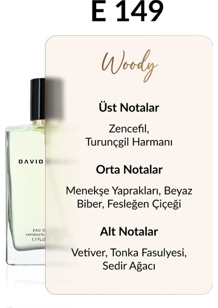 E149 Hughess 50 ml Erkek Parfüm | Woody fiyatları