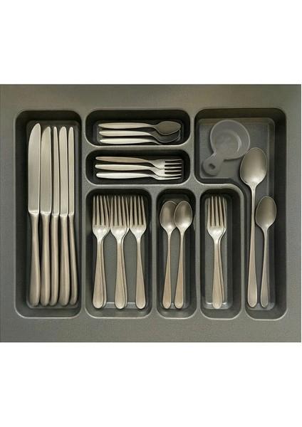 55X49 Cm_antrasit Plastik Mikro Kabartama Desenli Kaşıklık