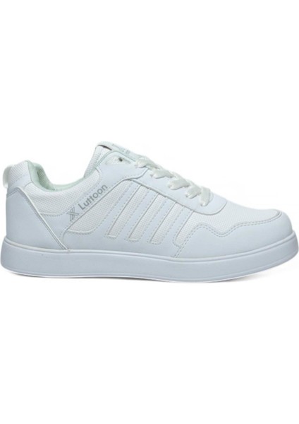 Luddon Erkek 4189 Cilt Beyaz Siyah Ortopedik Spor Ayakkabı