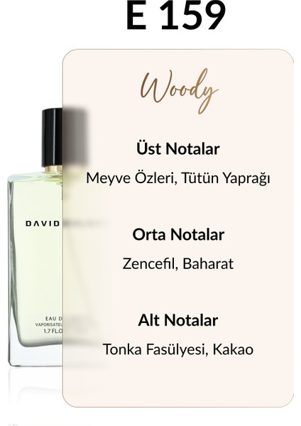 E159 Vantes 50 ml Erkek Parfüm | Woody fiyatları