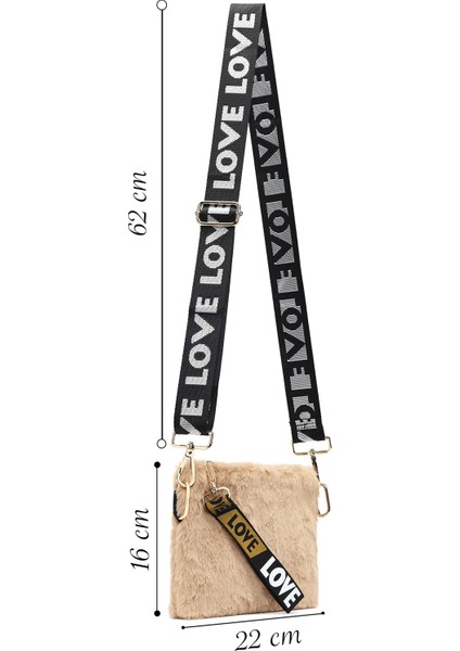 Kadın Taba Uzun Askılı Peluş Portföy Çanta 25WBD2203PH fiyatları